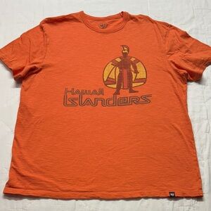 '47 Brand Hawaii Islanders MiLB Orange Distressed Baseball T-Shirt Size Large